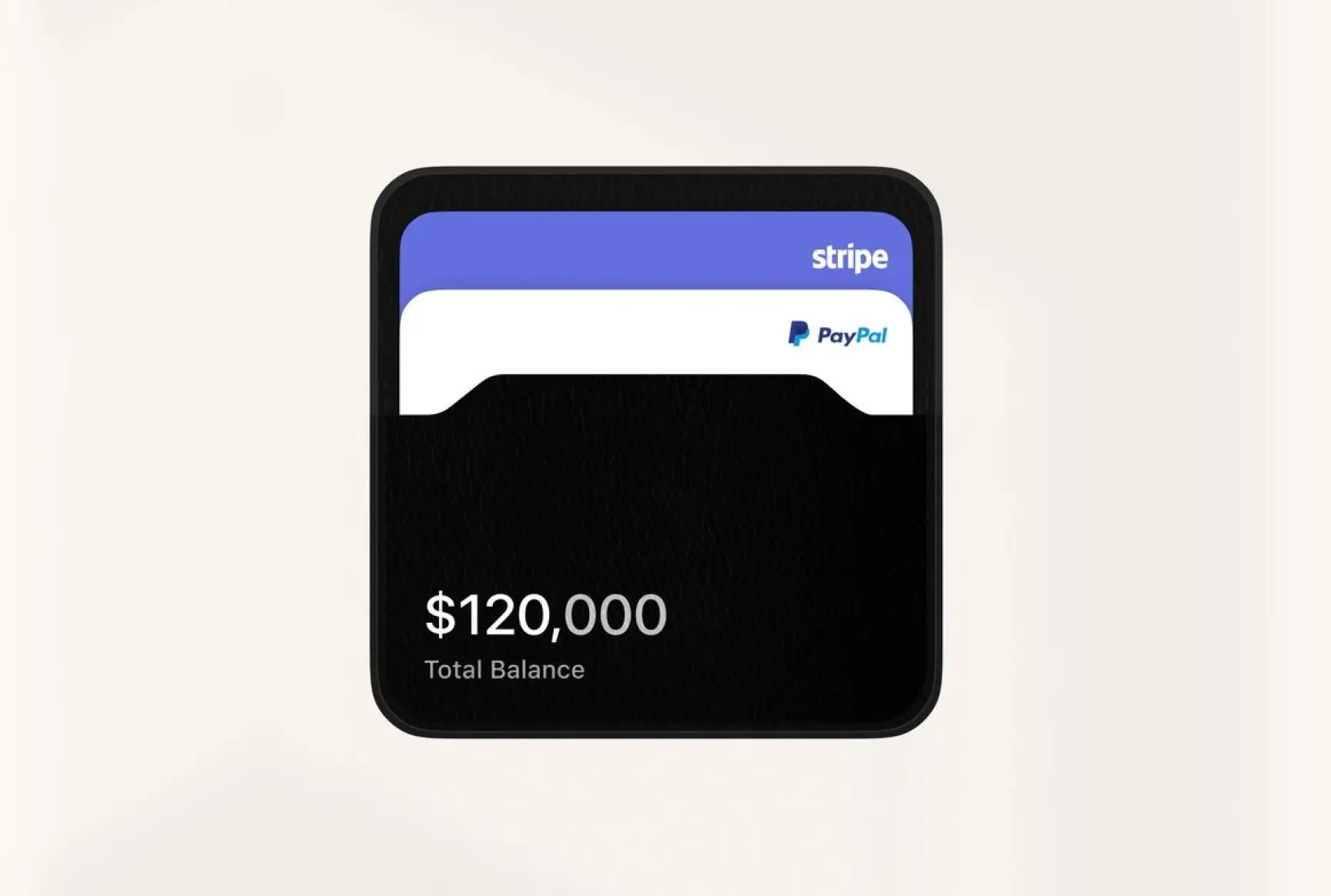 A card showing a $120,000 total balance