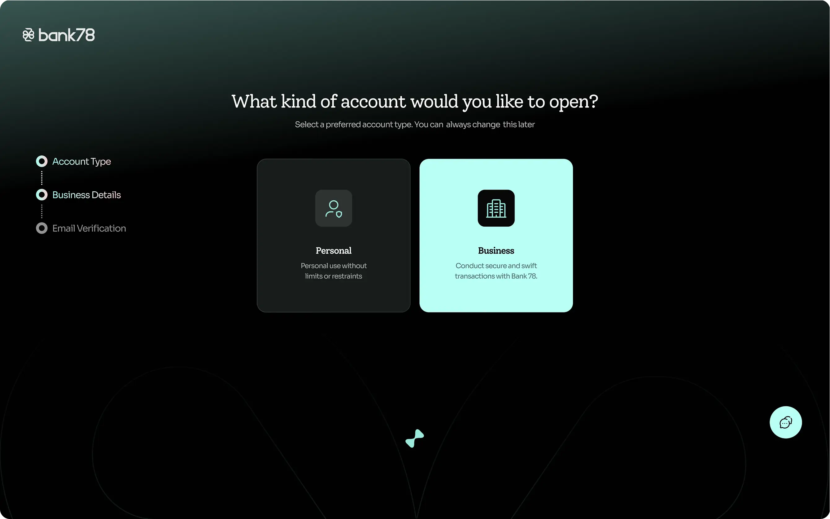 Select Account Type