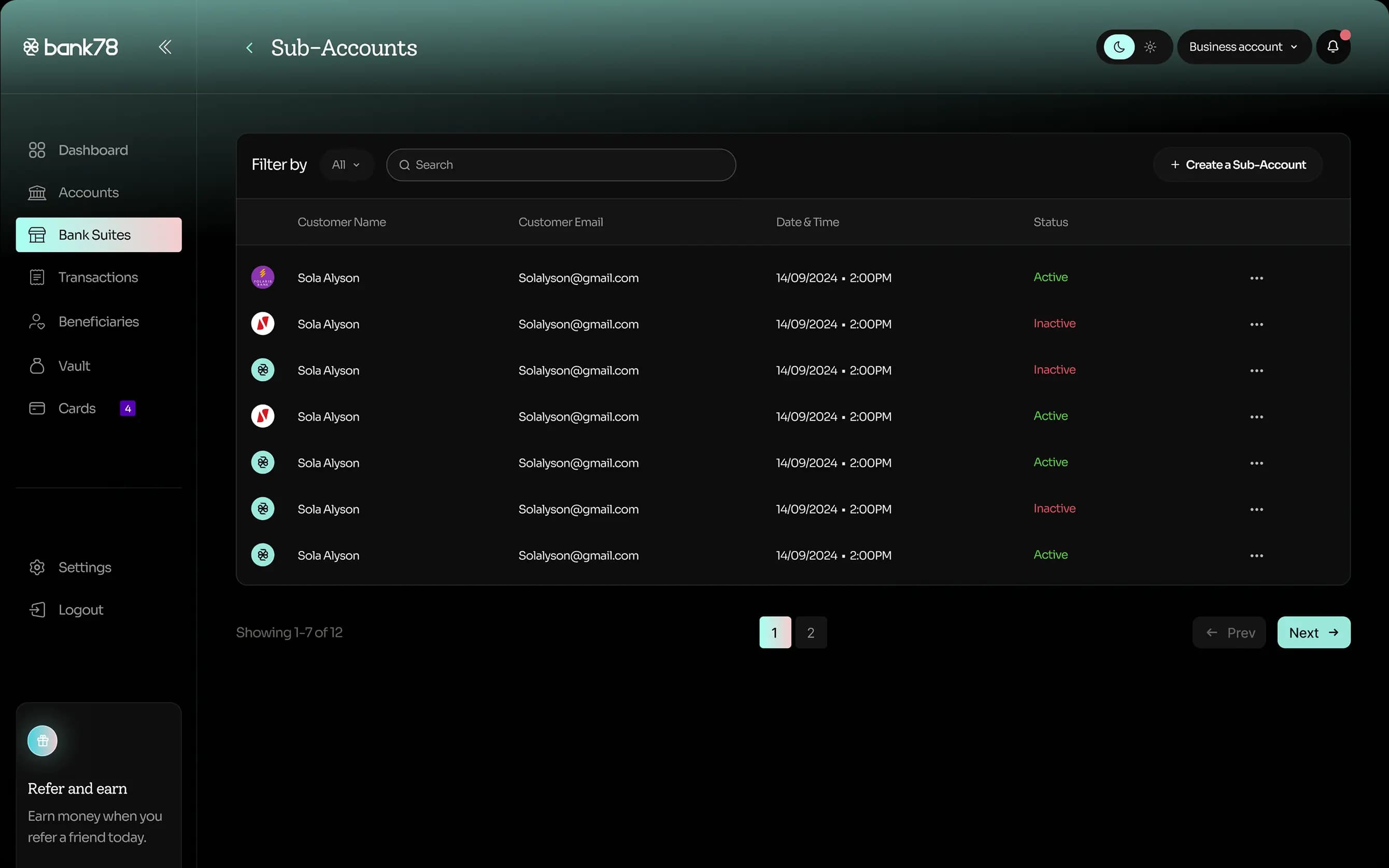 Sub Accounts