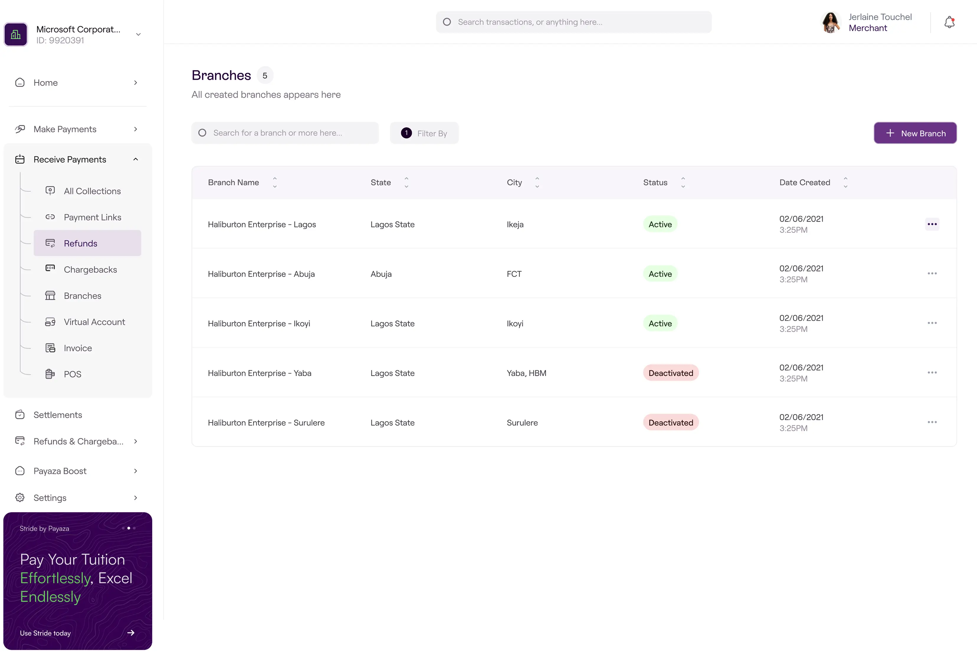Payment And Notification — screen 1
