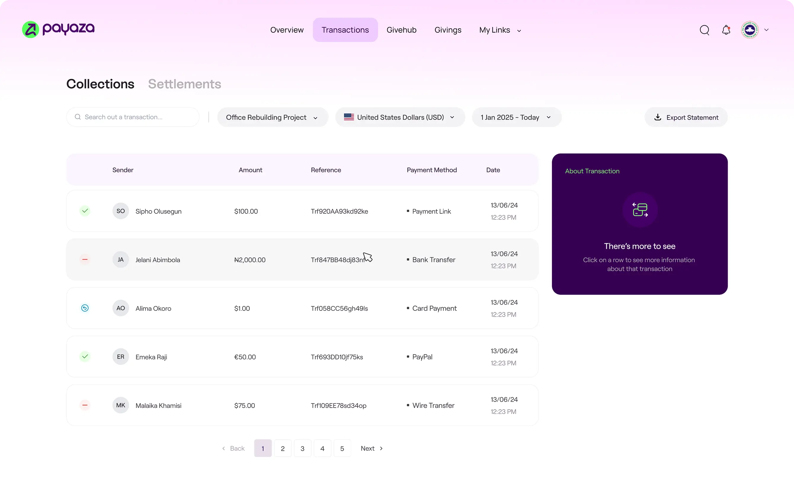 Collections Page