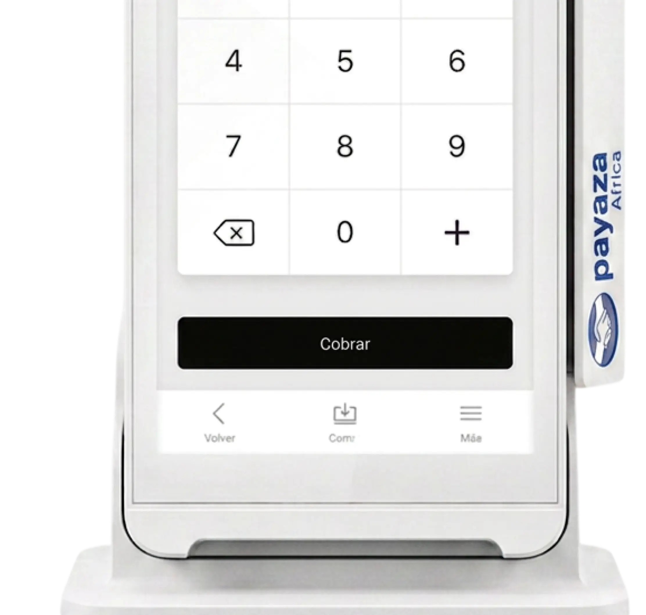White Payaza payment terminal on a stand